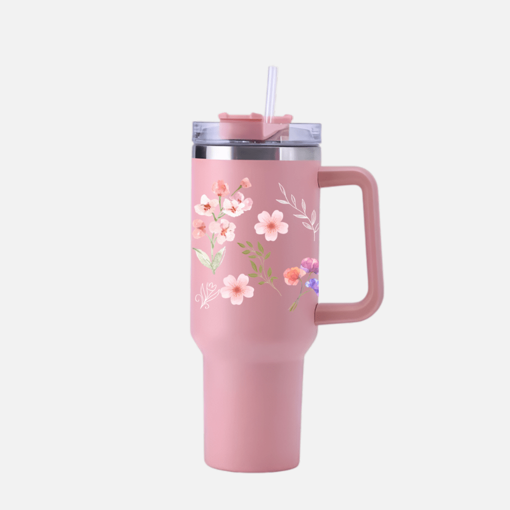 Blossom Floral Tumbler - Memories InsiteBLOSSOM PINK FLORAL TUMBLER-PINK STAN